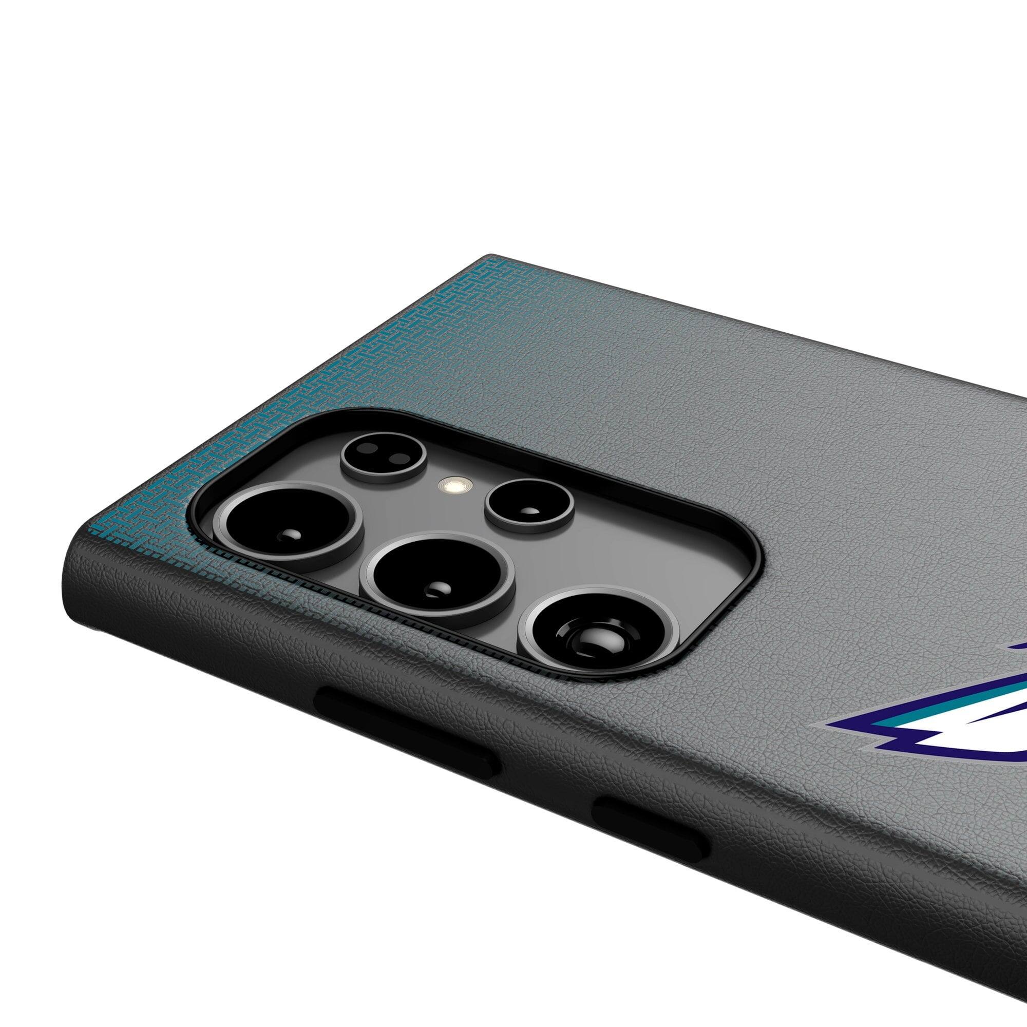 Alt View 3. Keyscaper - Charlotte Hornets Linen Galaxy Magnetic Bump Case - S24 Ultra - Black.