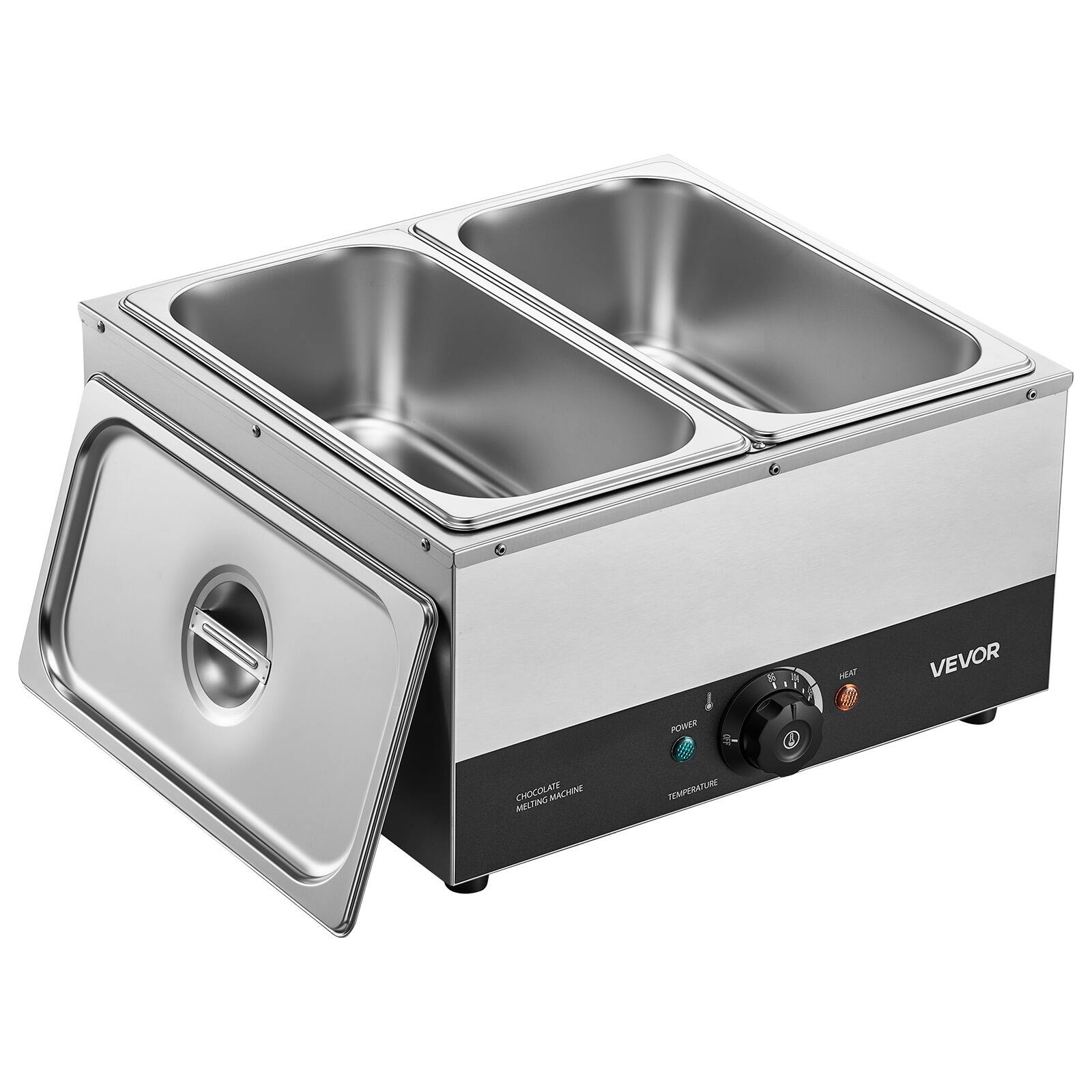 POWER  
HEAT  
VEVOR  
MELTING CHOCOLATE MACHINE  
TEMPERATURE