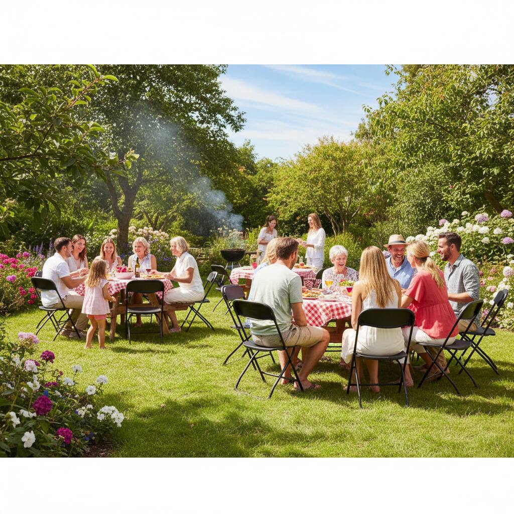 Alt View 4. AOITUN - Folding Chair 10 Pack Black - Stackable, Durable and Portable for Outdoor and Indoor Use - Black.