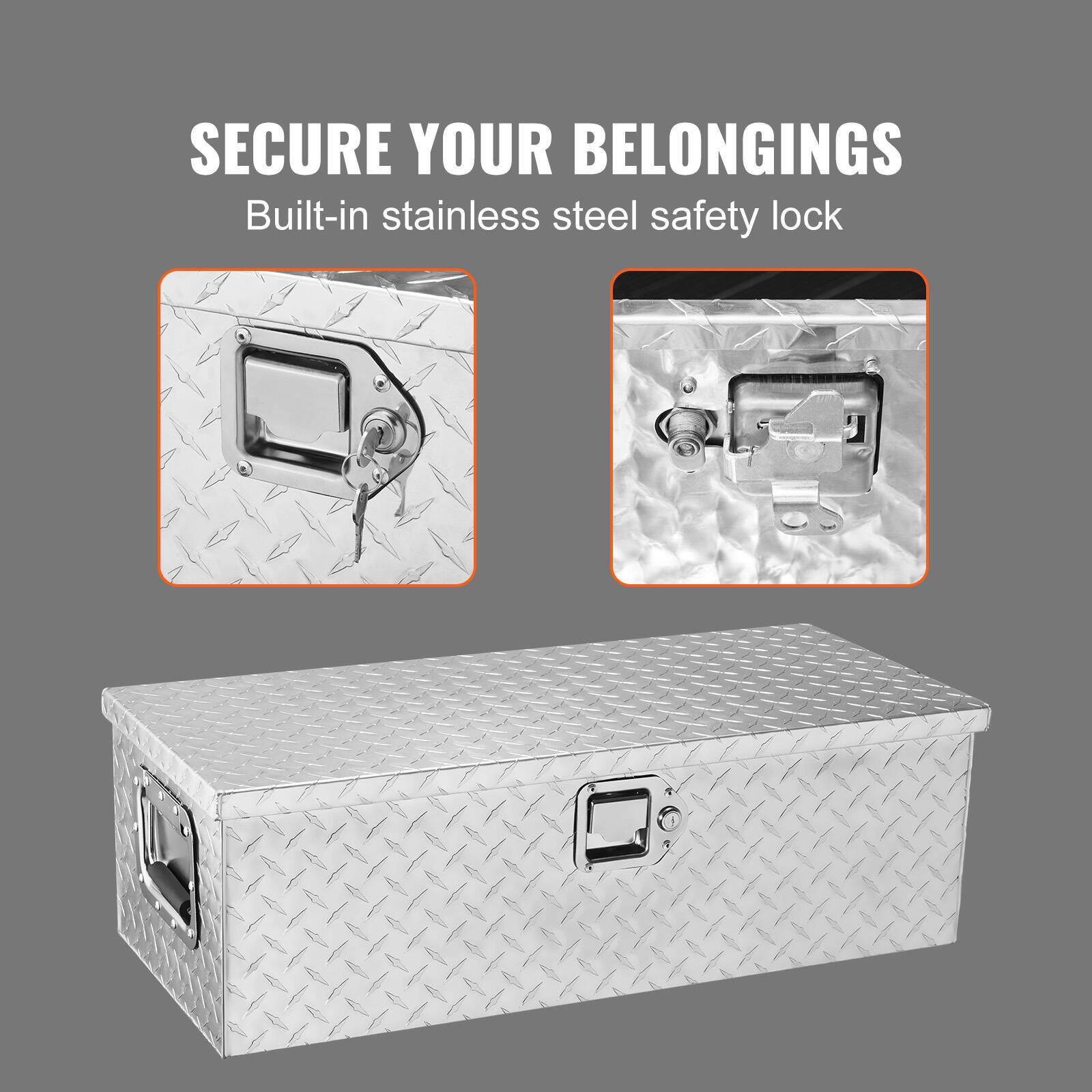 SECURE YOUR BELONGINGS  
Built-in stainless steel safety lock