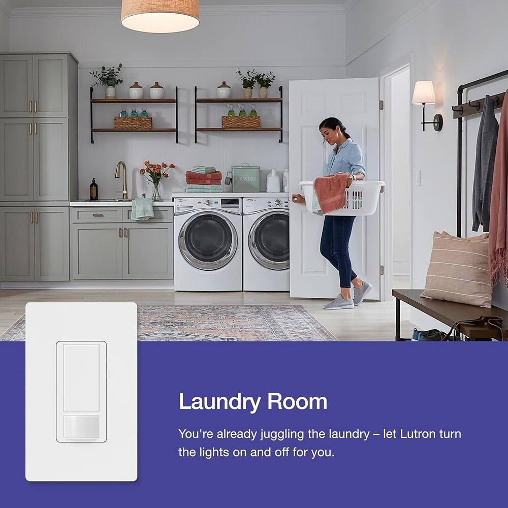 Laundry Room

You're already juggling the laundry – let Lutron turn the lights on and off for you.