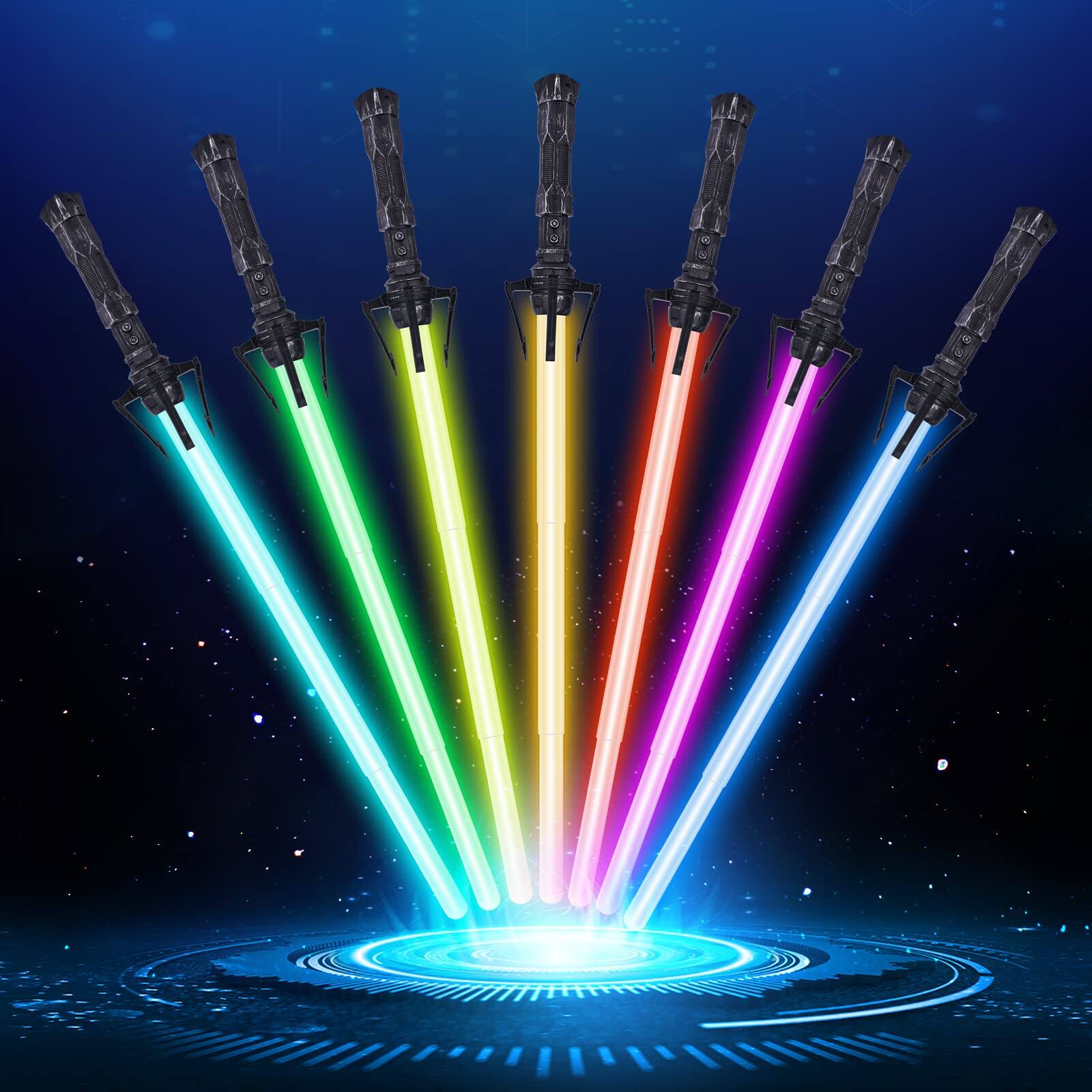 Alt View 5. Stylel Star - Lightsaber  7 Colors Light Up Saber With Fx Sound 2-in-1 Retractable For Party Favor Adults Birthday Metroid And - 1 Pc Light Up Saber-c.