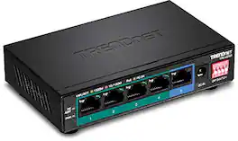 Trendnet - 5-Port Gigabit Long Range PoE+ Switch TPE-LG50 - Black