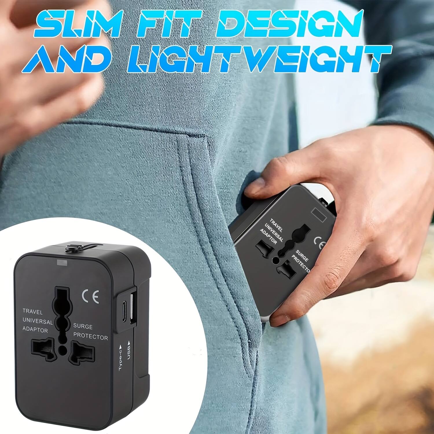 SLIM FIT DESIGN AND LIGHTWEIGHT

TRAVEL UNIVERSAL ADAPTOR SURGE PROTECTOR