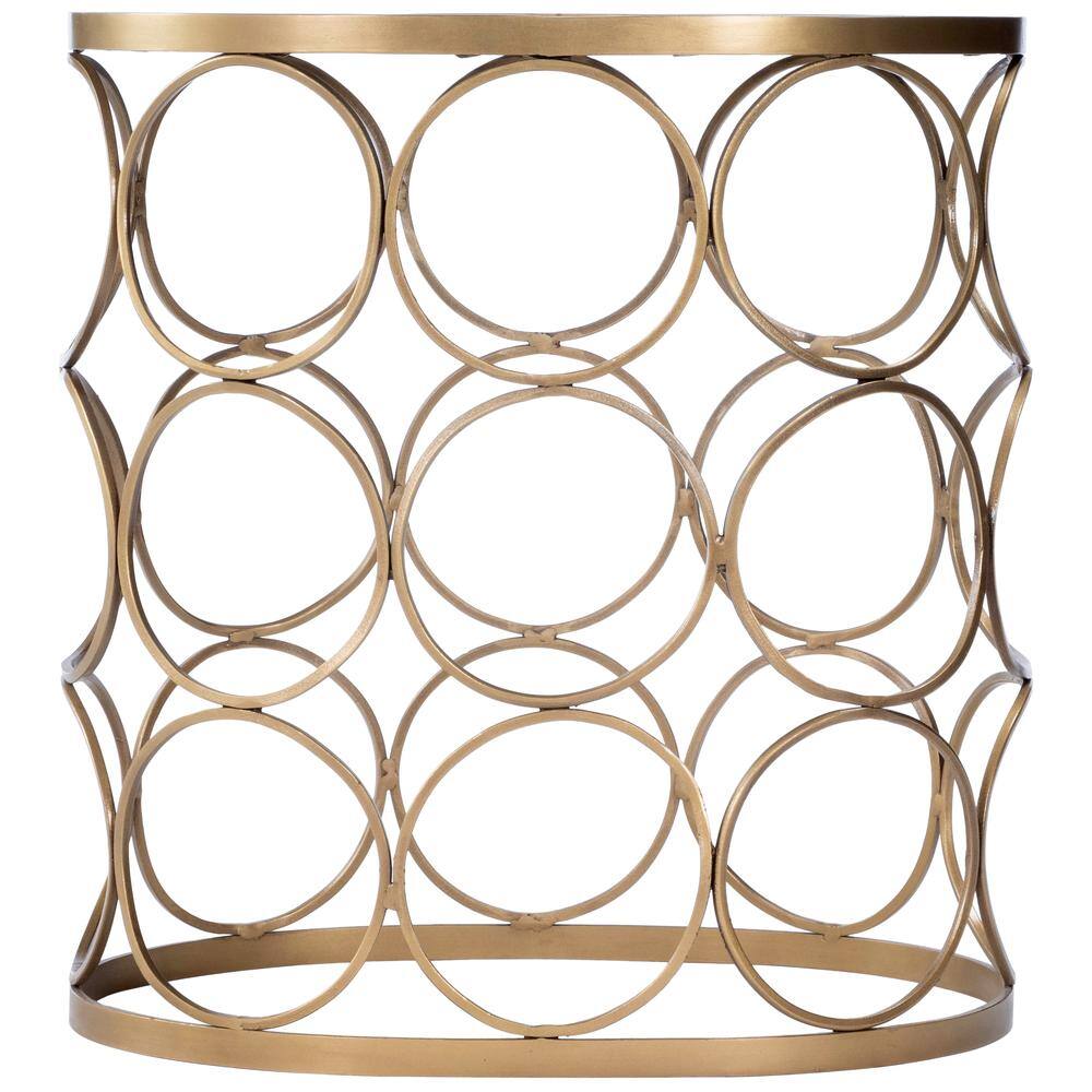 Alt View 1. Butler Specialty - Talulah Oval Marble Side Table - Gold.