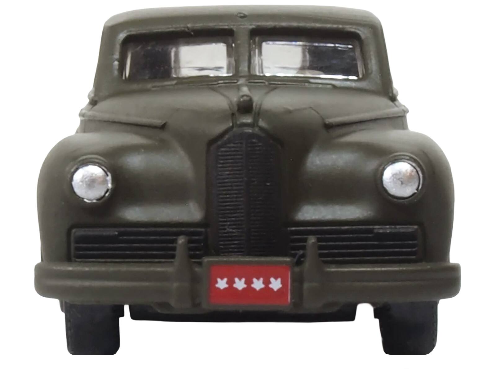 Back. Oxford Diecast - 1942 Packard Clipper Touring Sedan "US Army Staff Car" Olive Drab 1/87 (HO) Scale Diecast Model Car by Oxford Diecast - Olive.