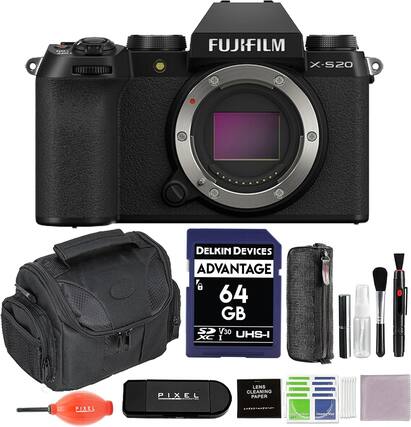 FUJIFILM X-S20
DELKIN DEVICES ADVANTAGE 64 GB SP V30 XC I UHS-I
PIXEL LENS CLEANING PAPER
PIXEL Lens Cleaning Kit