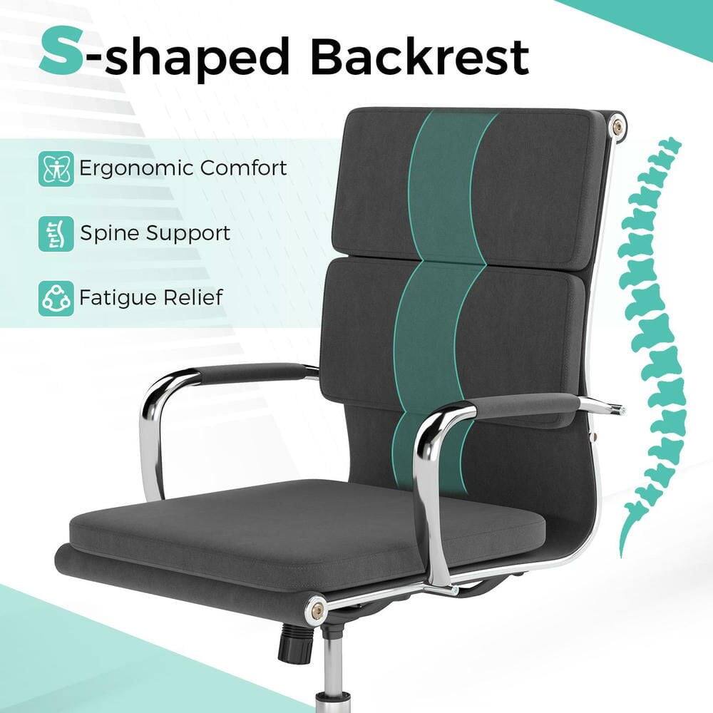 S-shaped Backrest  
Ergonomic Comfort  
Spine Support  
Fatigue Relief