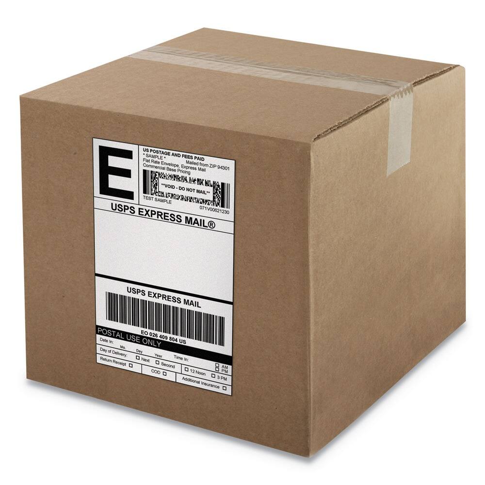 US POSTAGE AND FEES PAID  
SAMPLE Envelope. Mailed from ZIP 94301  
Commercial Envelope. Mailed from 94301  
Base Pricing  
"VOID - DO NOT MAIL"  
TEST SAMPLE  
USPS EXPRESS MAIL®  
071V00621230  

USPS EXPRESS MAIL  
POSTAL USE ONLY  
EO 026 409 804 US  
Date Inc.  
Day of Delivery:  
□ Next □ Second  
□ Return Receipt  
□ COD  
□ Additional Insurance  

□ 12 Noon  
□ 3 PM