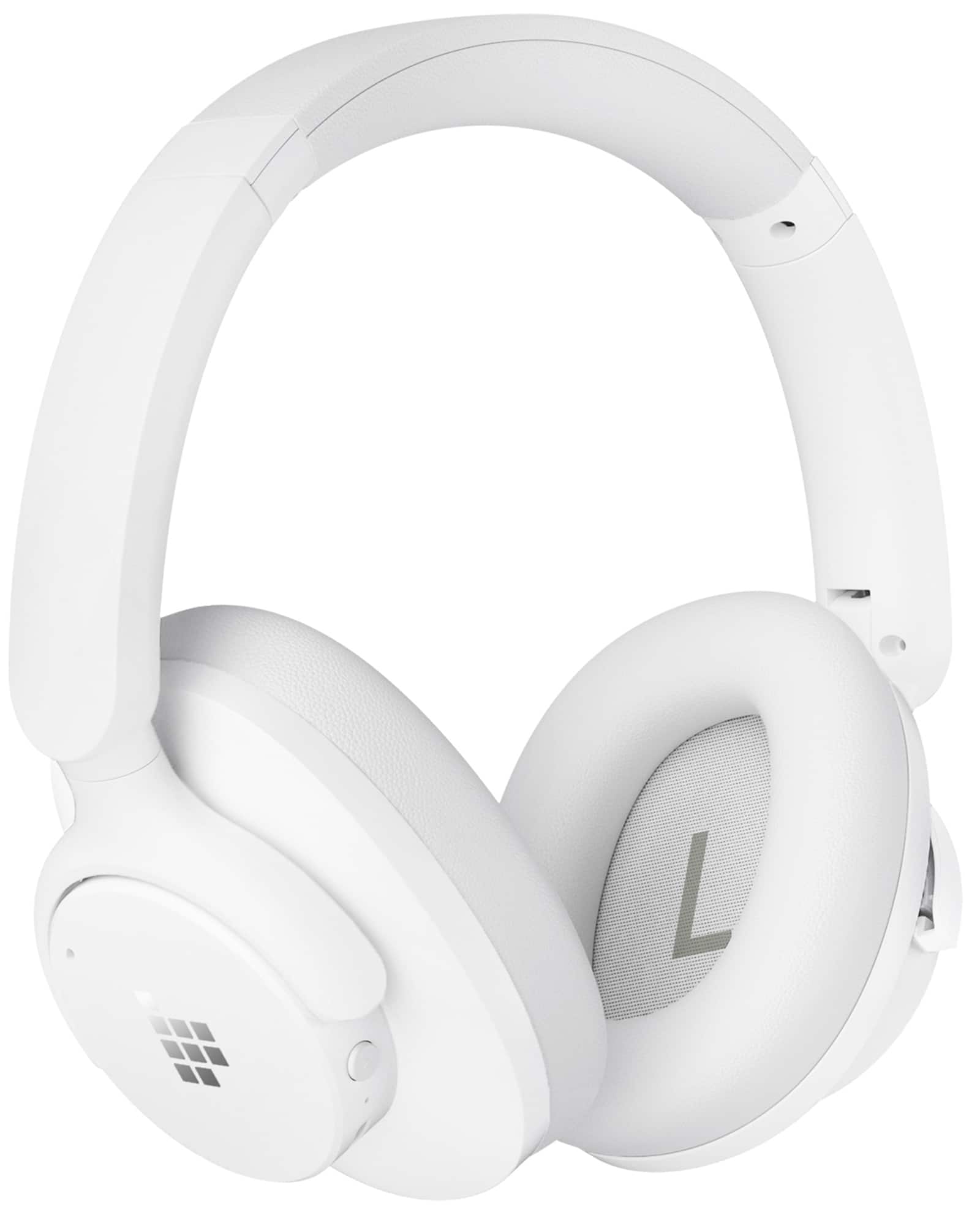 Front. Tronsmart - Q20 Active Noise Cancelling Headphones, Wireless Over-Ear Bluetooth Headphones, 60H Playtime, Deep Bass, Comfort Fit - White.