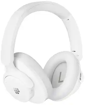 Front. Tronsmart - Q20 Active Noise Cancelling Headphones, Wireless Over-Ear Bluetooth Headphones, 60H Playtime, Deep Bass, Comfort Fit - White.
