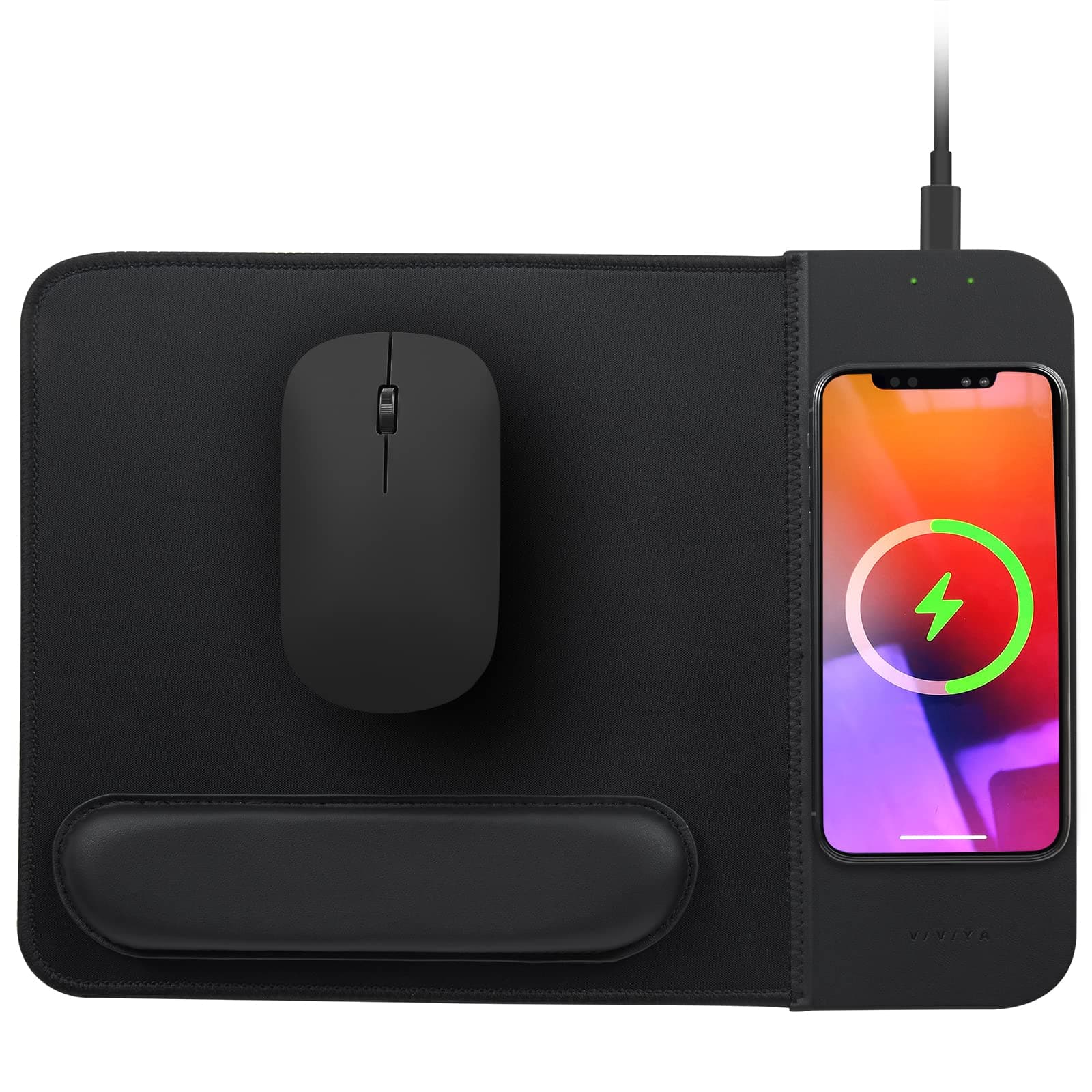 Earthley Blooms - 15W Wireless Charging Mouse Pad with Wrist Support Fast Qi Mat for 161514131212 Pro1111ProXRXsX Galaxy - Default