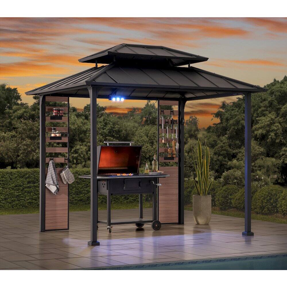 Alt View 3. SUNJOY - Sunjoy 7 ft. x 9 ft. Rochdale Hardtop Gazebo.