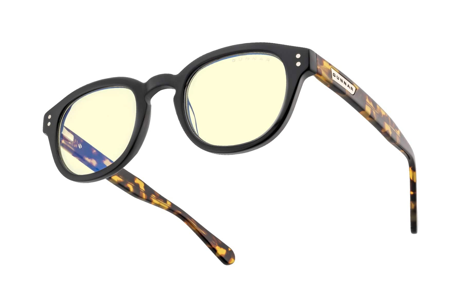 GUNNAR - Premium Gaming and Computer Glasses - Blocks 65% Blue Light - Emery, Onyx/Jasper, Amber Tint - Onyx Jasper