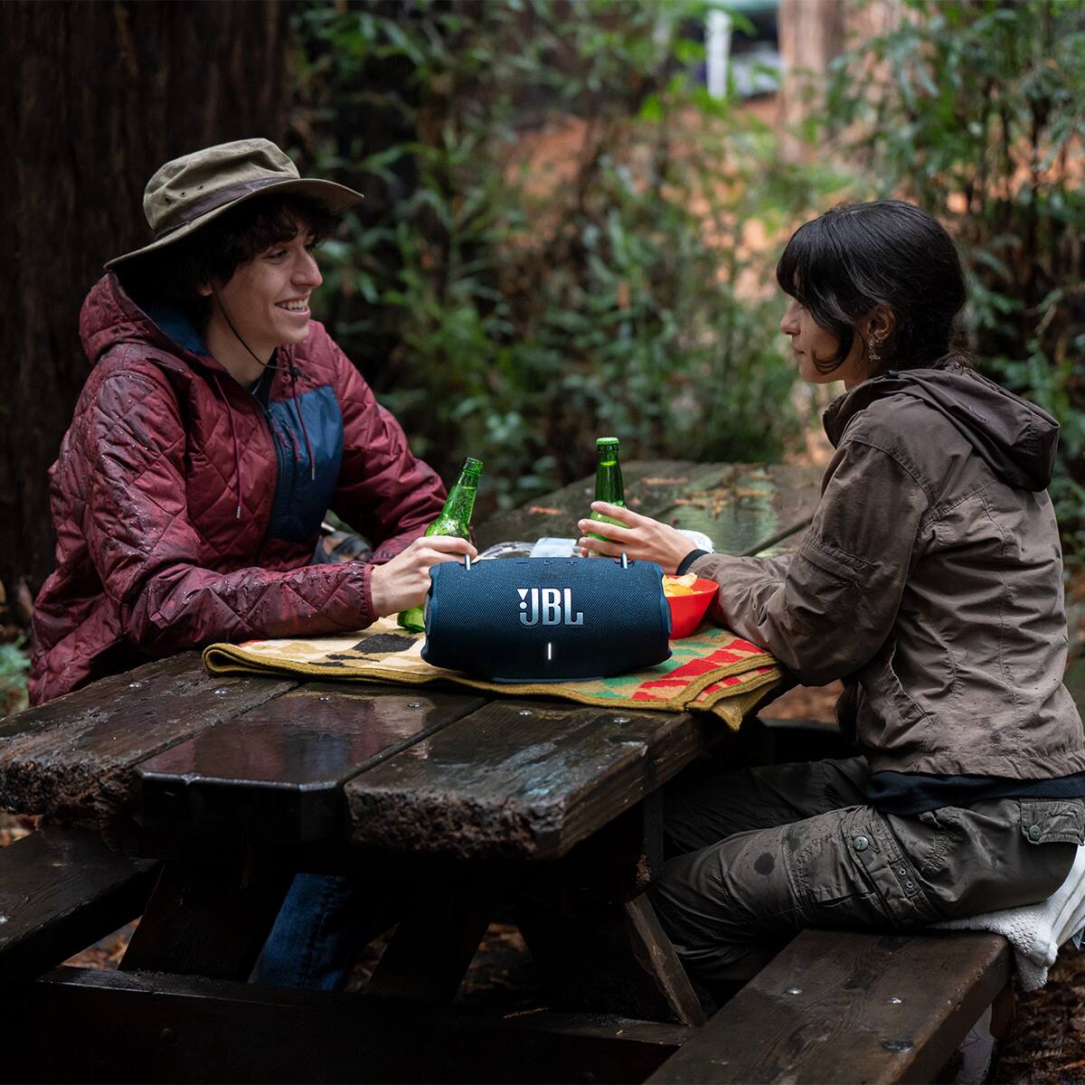 Alt View 9. JBL - JBL Xtreme 4 Bluetooth Speaker with gSport Silicone Sleeve - Blue.