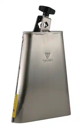 Tycoon Percussion - Timbale Mambo Cowbell, Heavy Gauge Steel, Low-Pitched Dry Sound, Salsa Music, Brushed Chrome-Coated