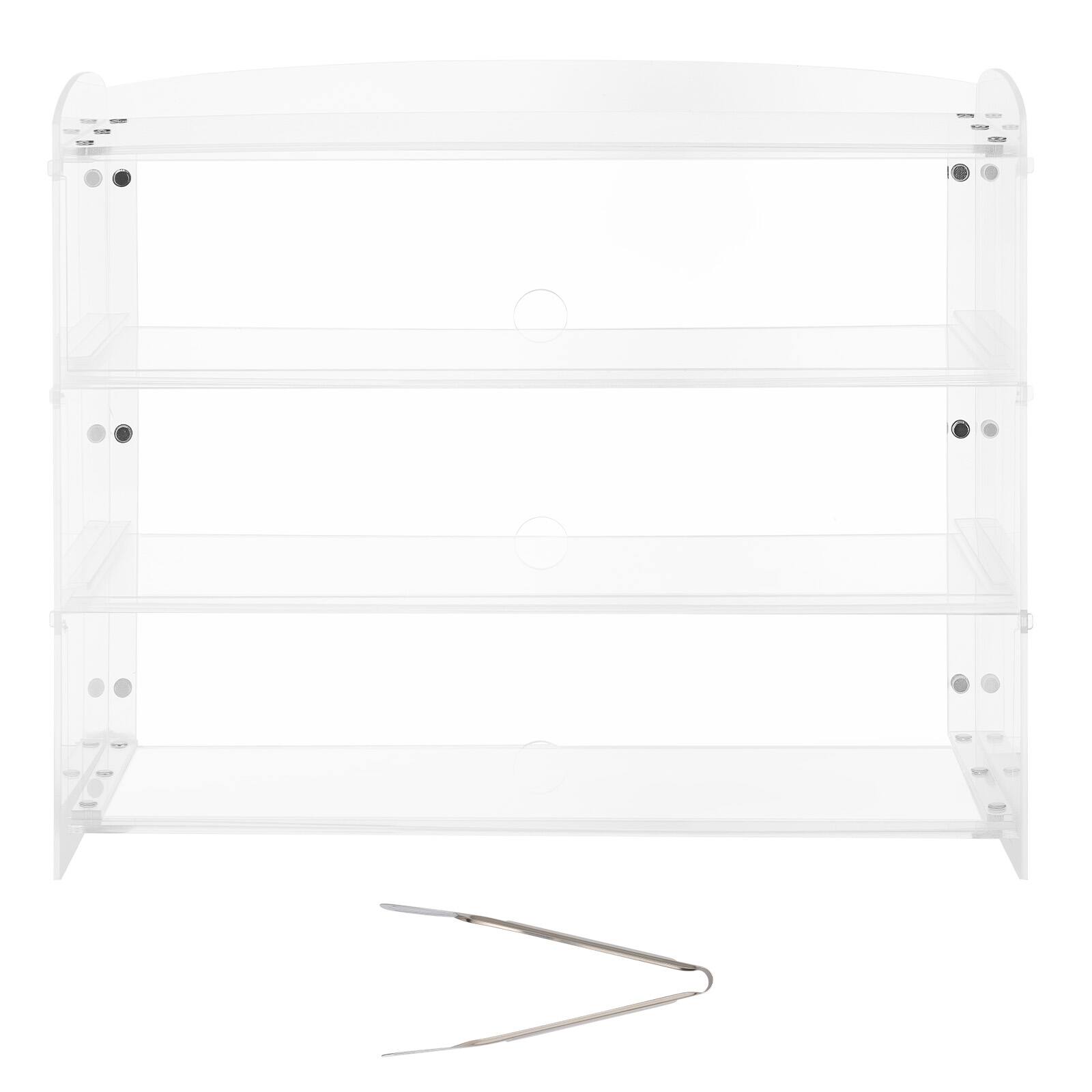 Alt View 5. VEVOR - Bakery Display Case, 3-Tier Commercial Countertop Pastry Display Case, Clear Acrylic Bread Box for Kitchen - Stainless Steel.