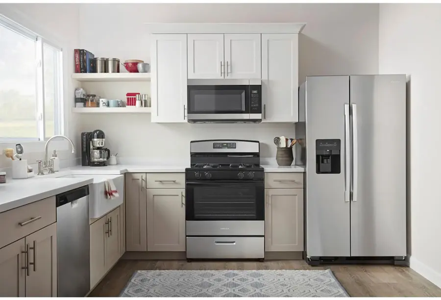 Alt View 16. Amana - 1.6 Cu. Ft. Over-the-Range Microwave - Stainless steel.