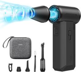 Momax - 2-in-1 Electric Air Duster & Vacuum, 130,000 RPM Brushless Air Duster, 8KPA Car Vacuum 8000mAh Air Blower Wireless Handh