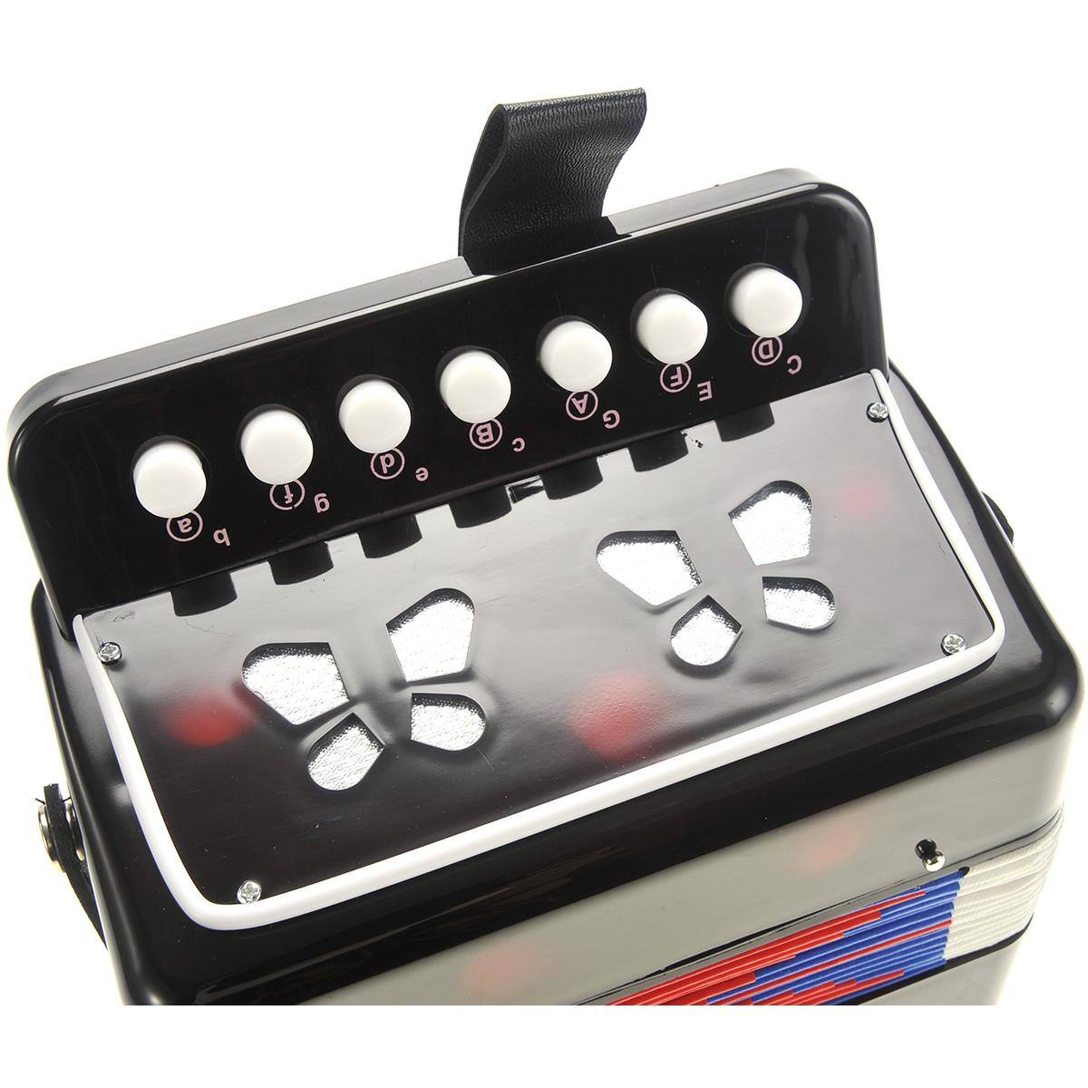 Back. JuzToys - Kids Accordion Instrument, Mini Accordion for Kids Toddlers Accordion Musical Toy Black - Black.