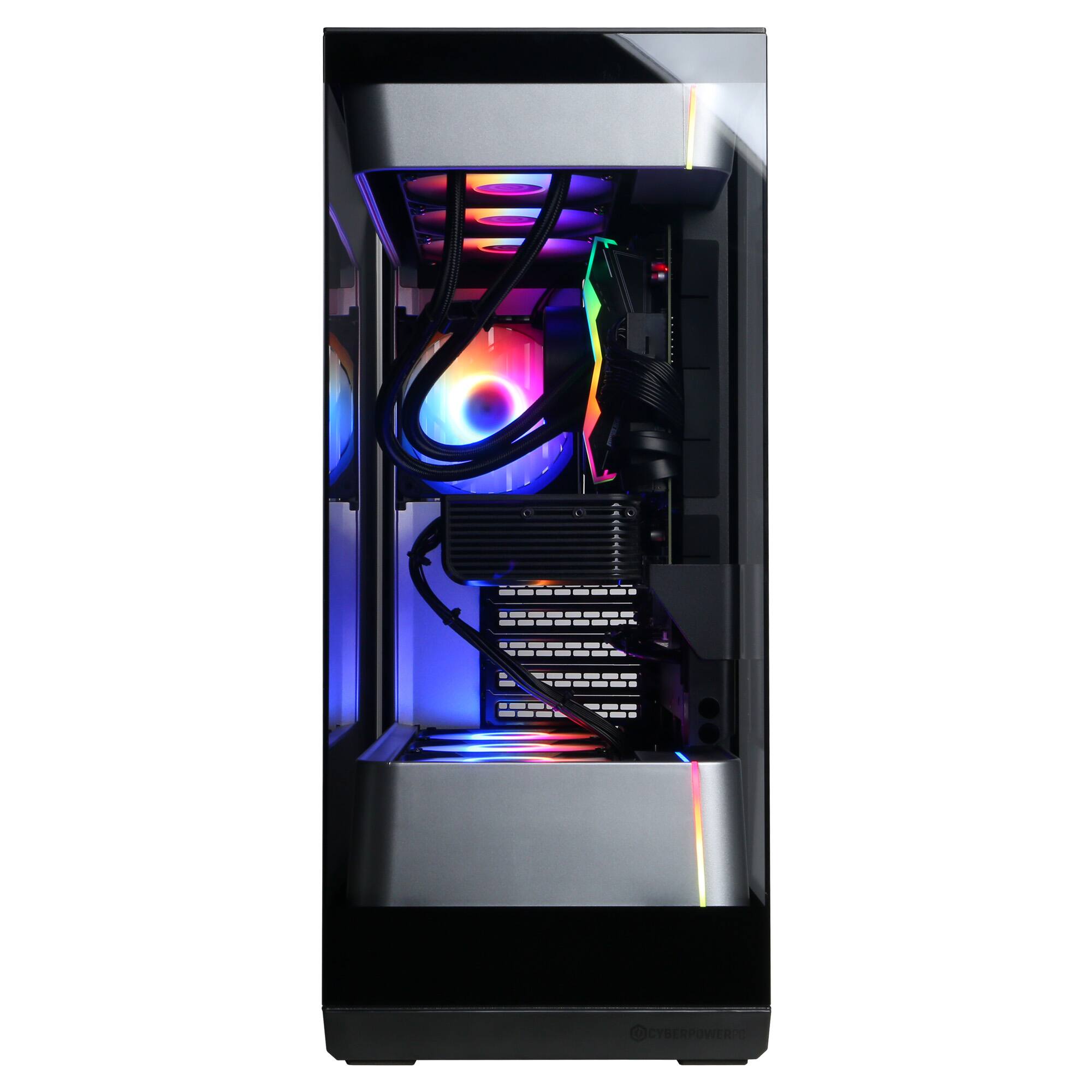 Alt View 1. CyberPowerPC - Gaming Desktop - AMD Ryzen 9 9900X 2024 - NVIDIA GeForce RTX 5080 16GB - 32GB DDR5 Memory - 2TB SSD Storage - Black.