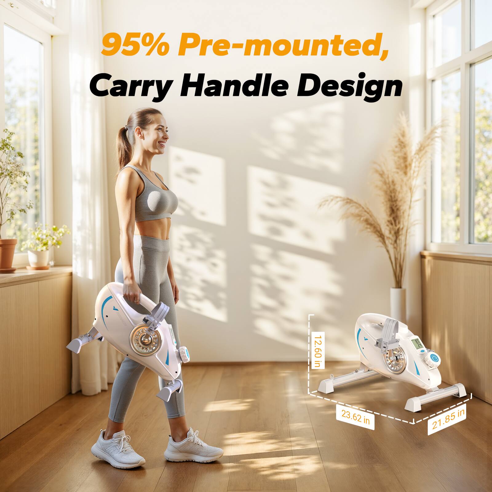 95% Pre-mounted, Carry Handle Design

12.60 in
23.62 in
KICK in 21.85 in
