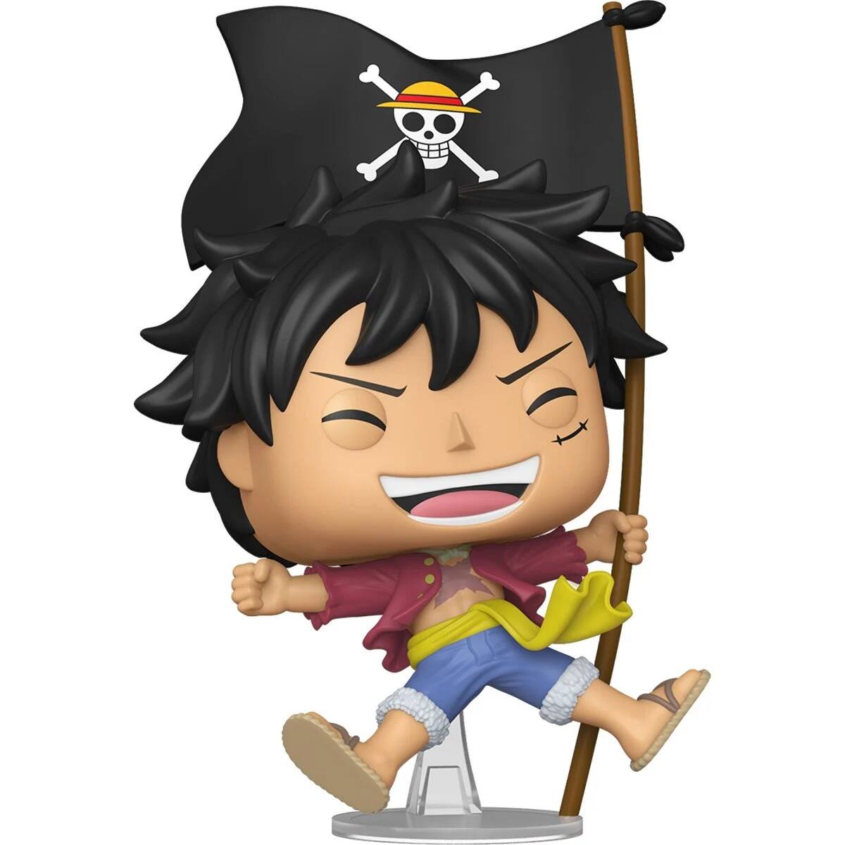Angle. Funko - One Piece: Luffy with Flag.