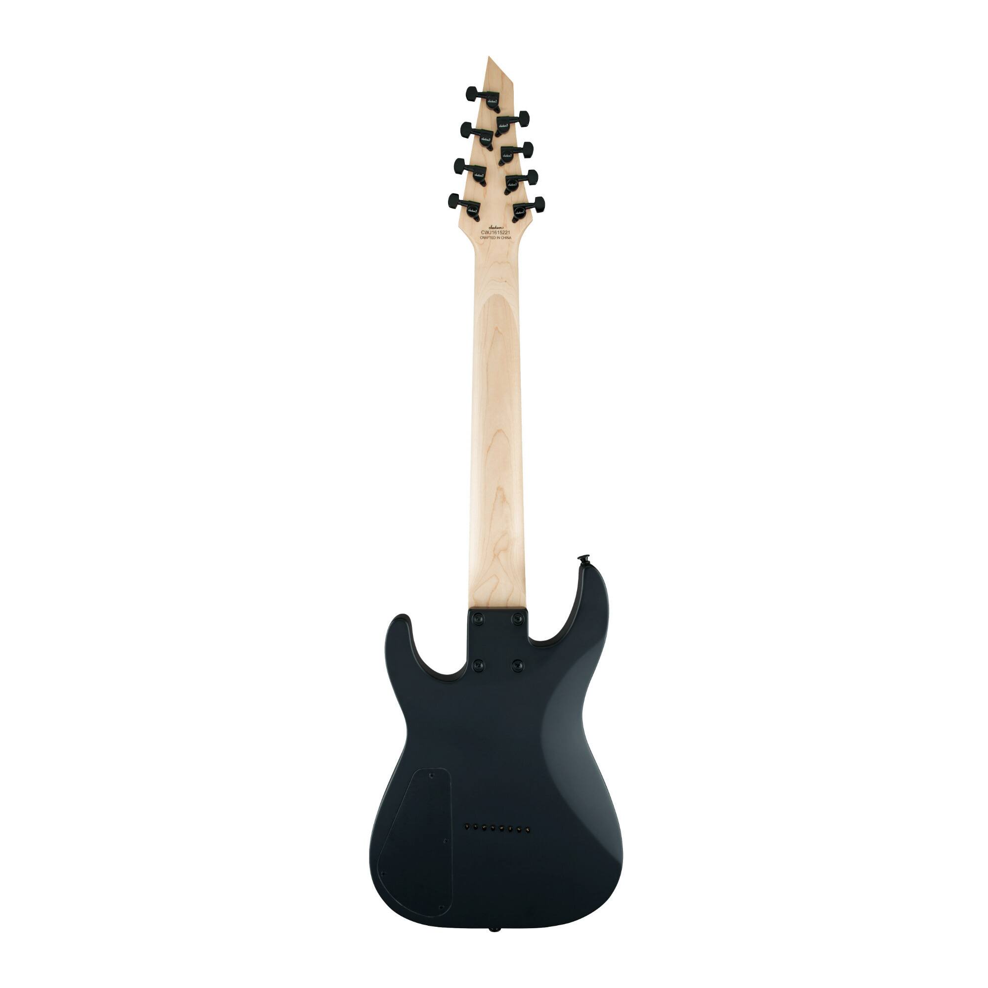 Left. Jackson - Jackson JS Series Dinky Arch Top JS32 8 DKA HT Satin Black Electric Guitar.