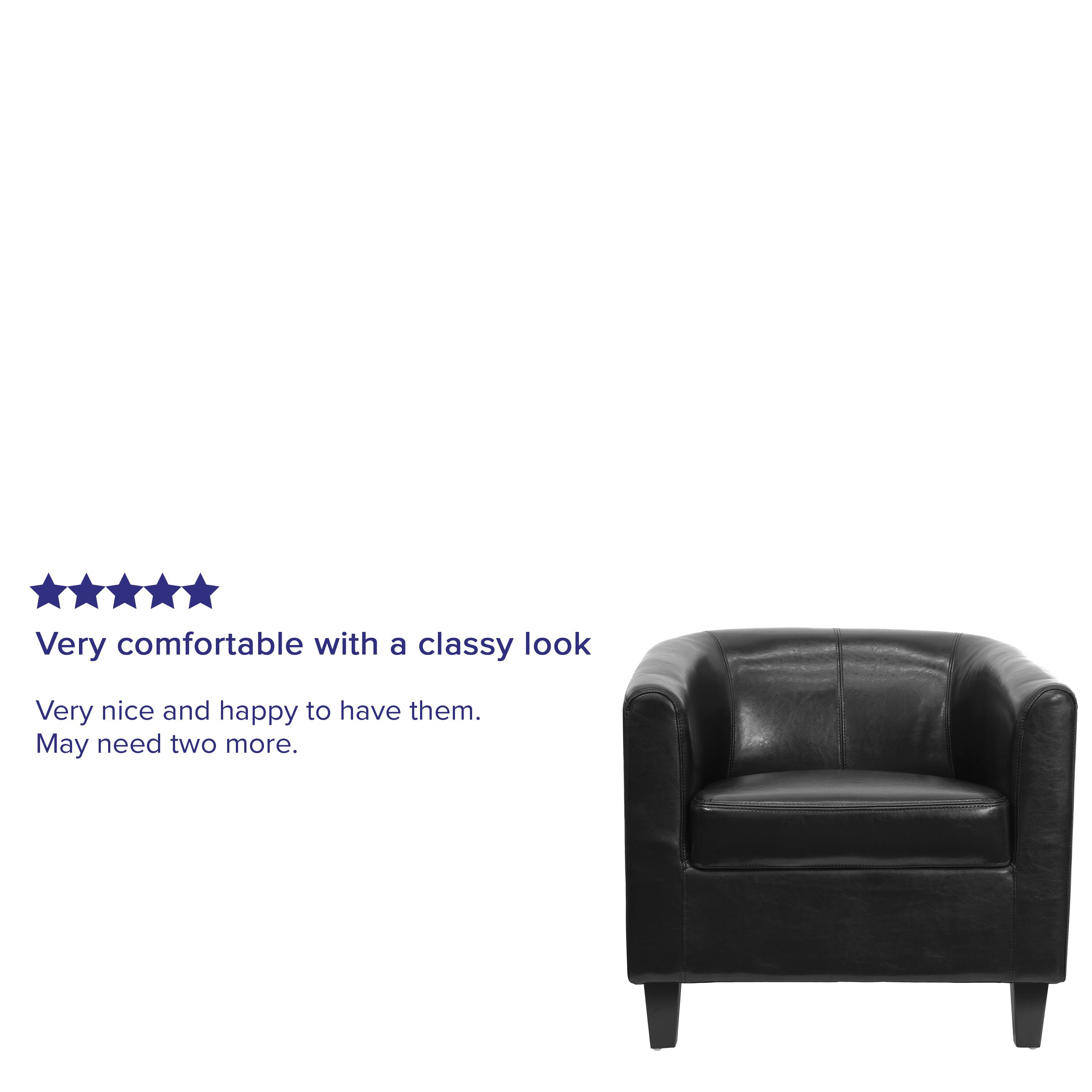 Very comfortable with a classy look

Very nice and happy to have them. May need two more.