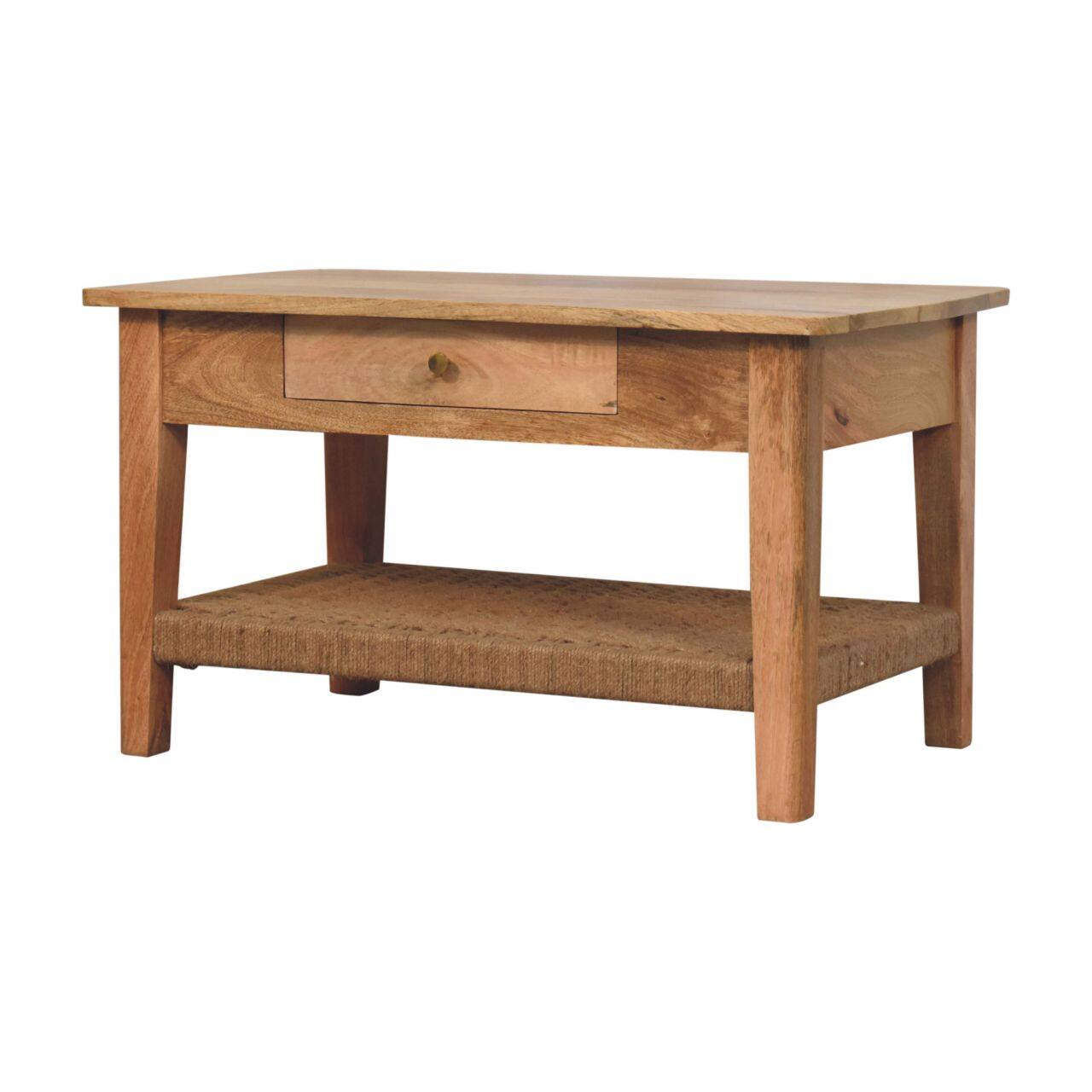 Back. Artisan Furniture - Rope 1 Drawer Coffee Table - Brown.
