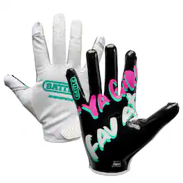 Battle Sports - Youth "Ya Girls Favorite Athlete" Doom Speed Glove, Xlarge - Black/Pink/White