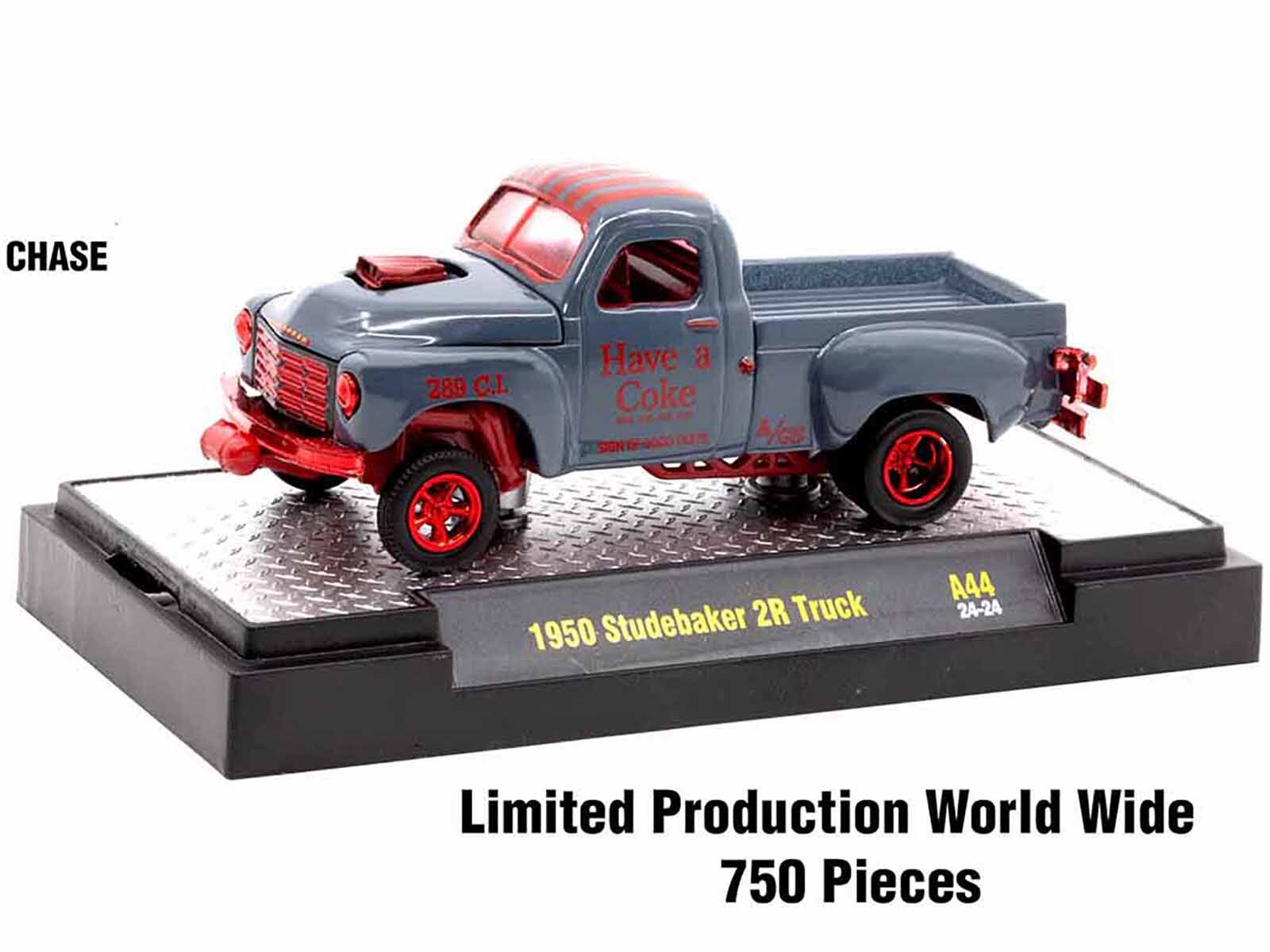 CHASE  
289 C.I.  
Have a Coke  
1950 Studebaker 2R Truck  
A44 2A-24  
Limited Production World Wide  
750 Pieces
