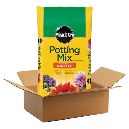Miracle-Gro
Potting Mix
Grows Plants Twice As Big!
Feeds for 6 Months
More Color
Mix para macetas
Mezcla para macetas
Potting Mix
Potting Mix