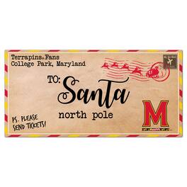 Fan Creations - Maryland Terrapins 6'' x 12'' Letter to Santa Sign - Multicolor