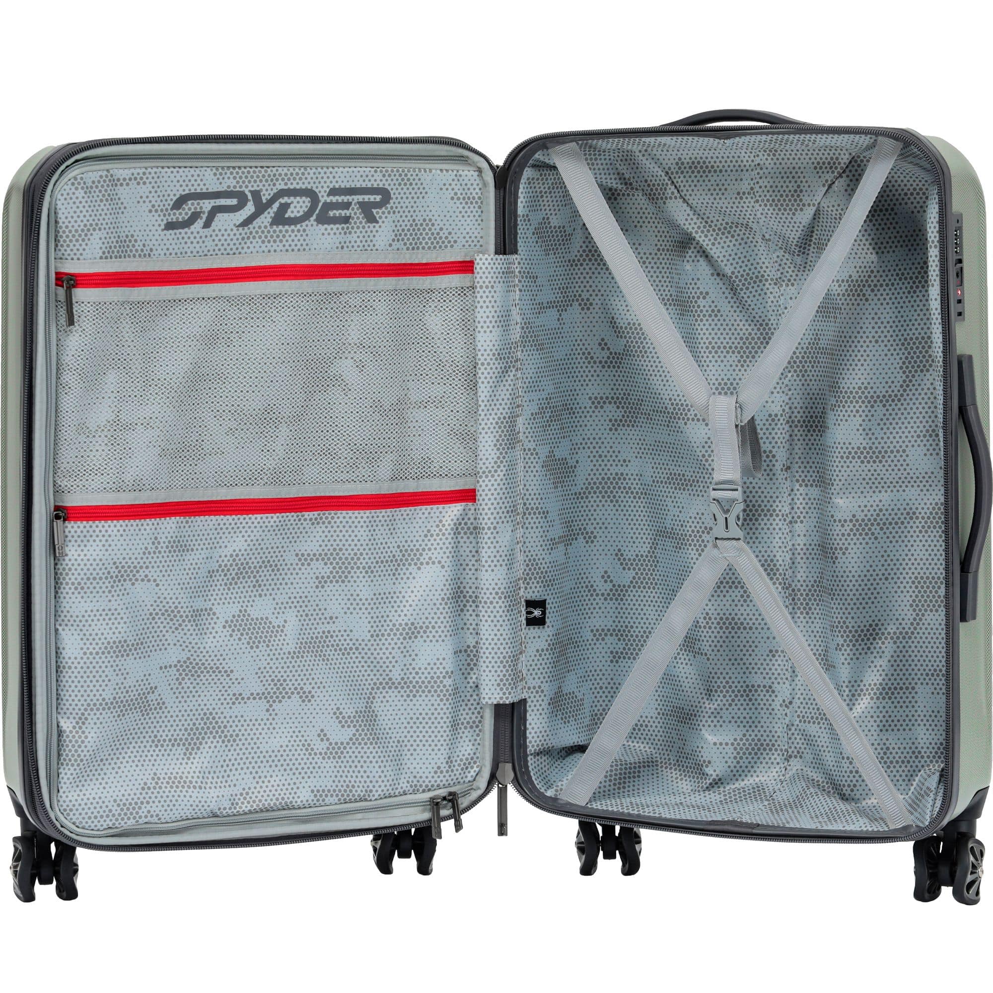 Spyder Rails 25 Inch Expandable Hardside Upright Suitcase with 360