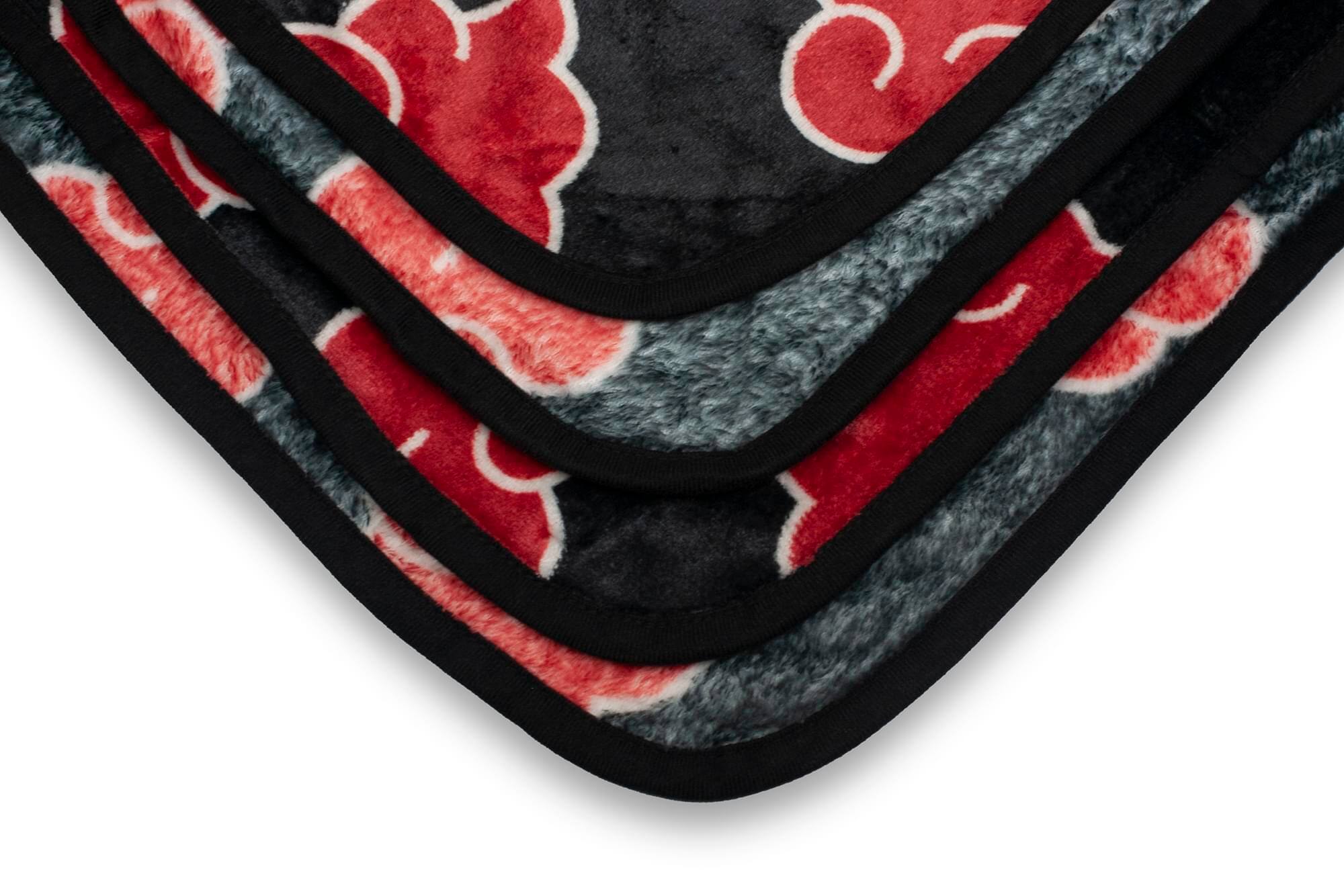 Alt View 2. Just Funky - Naruto: Shippuden Akatsuki Red Cloud Anime Throw Blanket | 60 x 45 Inches - Red.