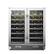 Front. LanboPro - 52 Bottle Dual Zone Freestanding/Built-in Wine Fridge with White LED Light and French Doors - Black.