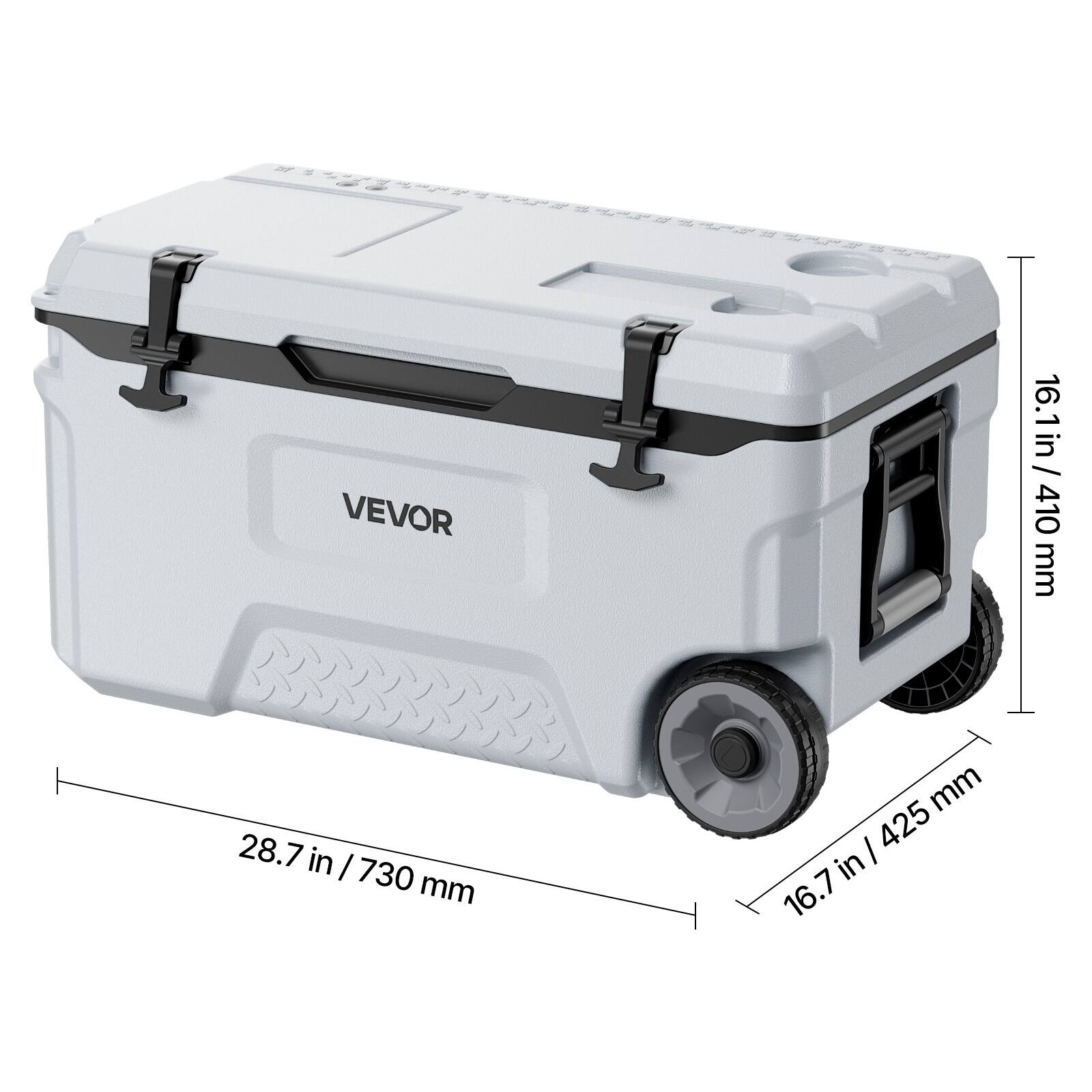VEVOR 16.1in / 410 mm 28.7 in / 730 mm 16.7 in / 425 mm