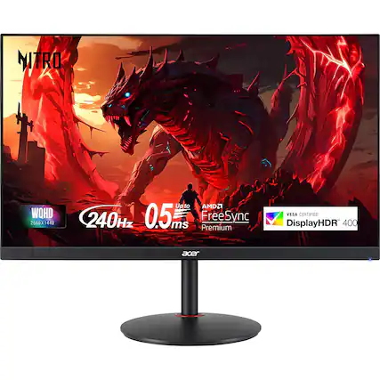 NITRO WQHD 2560X1440
240Hz
0.5 ms
AMD FreeSync Premium
VESA CERTIFIED
DisplayHDR 400