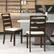 Back. Costway - Modern Dining Chair Set of 4 Upholstered Farmhouse Chairs with Rubber Wood Frame - Brown + White.