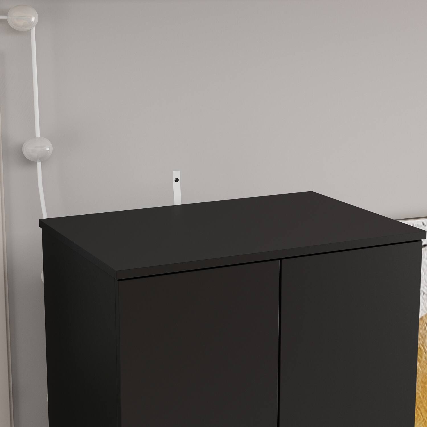 Alt View 6. FUFU & GAGA - Large Capacity Rolling Shoe Cabinet with 360° Swivel Wheels – Durable Family Storage Organizer - Black.