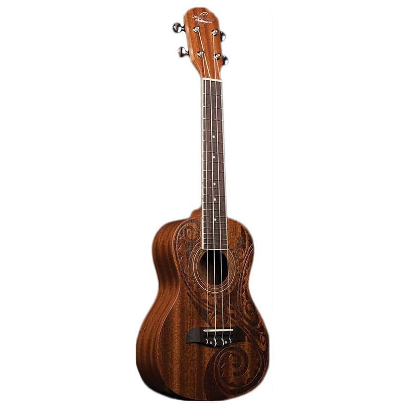 Front. Oscar Schmidt - Oscar Schmidt OU2TAT-A Concert Ukulele. Natural Mahogany Maori - Natural.