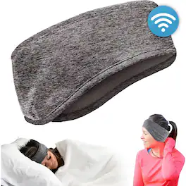 MOSZAR LLC - Sleep Headphones Wireless Over-Ear with Ultra-Thin Cool Mesh, for Side Sleepers – Gray Lycra
