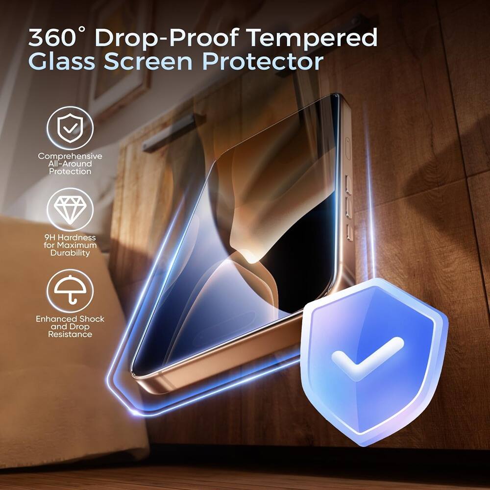360° Drop-Proof Tempered Glass Screen Protector

- Comprehensive All-Around Protection
- 9H Hardness for Maximum Durability
- Enhanced Shock and Drop Resistance