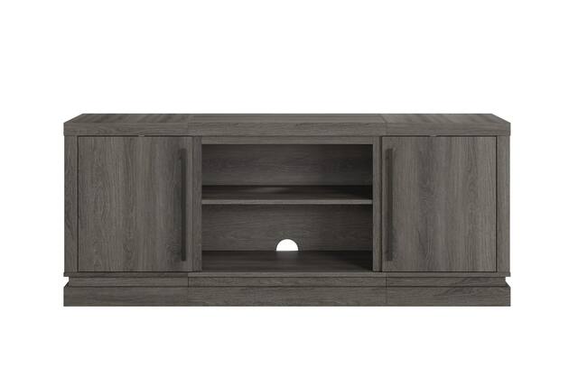 Front. Whalen Furniture - Thannon 60" TV Console - Medium Ash Gray.
