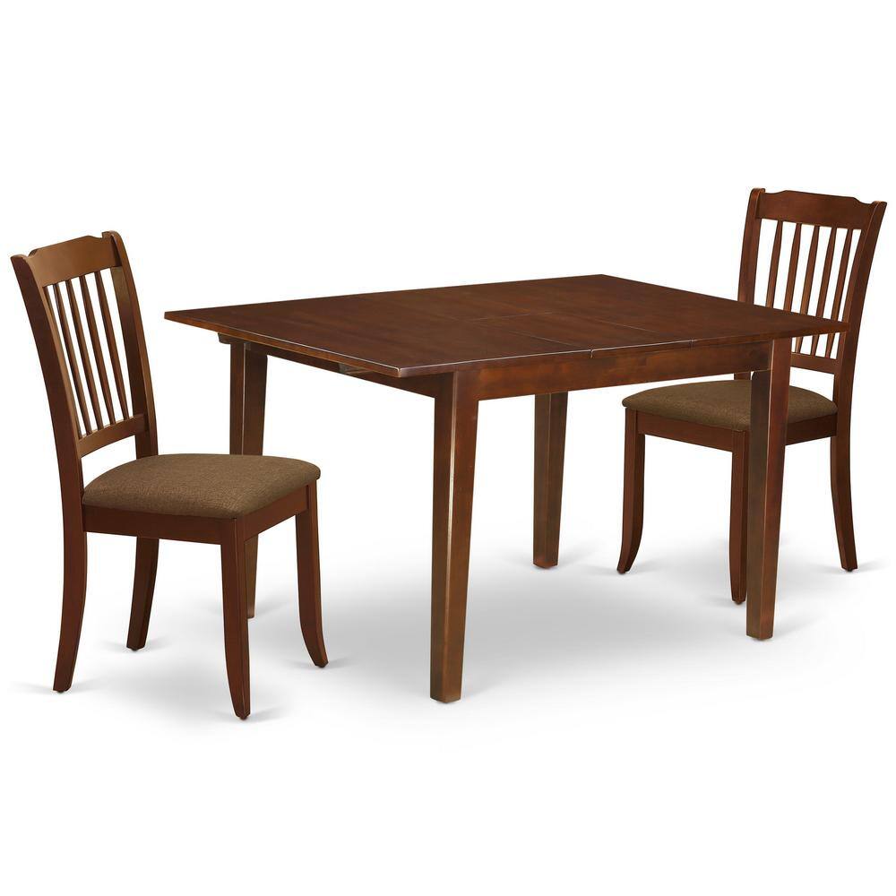 Back. East West Furniture - Dining Room Set Mahogany - Brown.