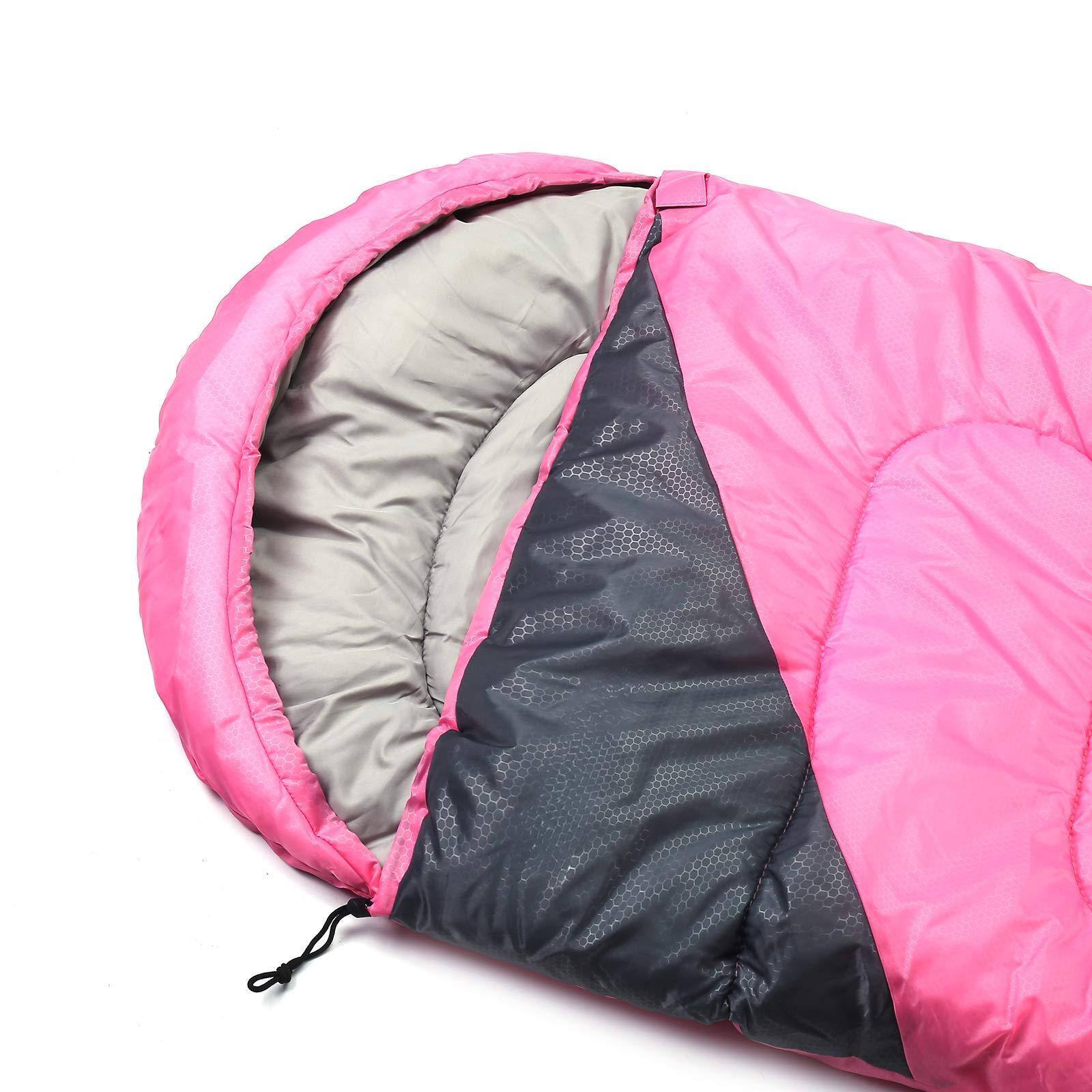 Alt View 5. Dapper Styles - - Sleeping Bags For Adults Backpacking Hiking Camping Microfiber Liner Cold Warm Weather 4 Seasons Indoor O... - 3lb-Pink Grey.