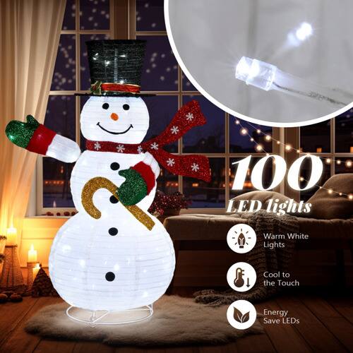 100 LED lights  
Warm White Lights  
Cool to the Touch  
Energy Save LEDs
