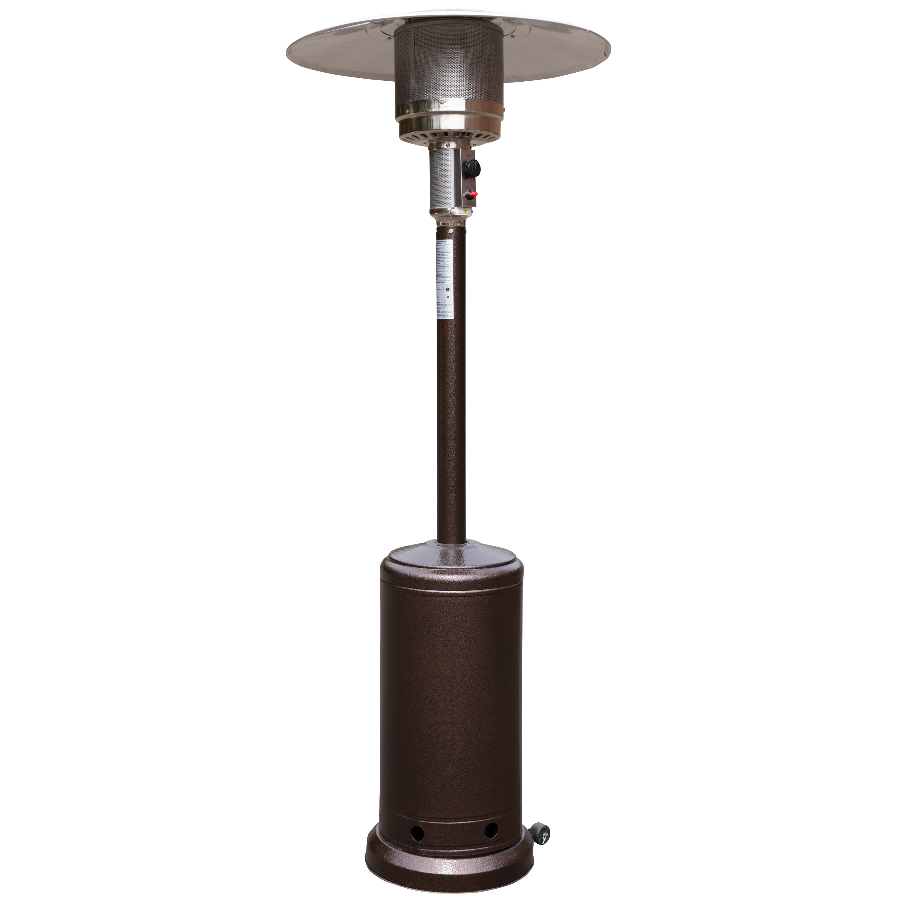 Emma + Oliver - Outdoor Patio Heater - 7.5 Feet Round Steel Patio Heater - 40,000 BTU's - Bronze