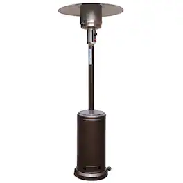 Emma + Oliver - Outdoor Patio Heater - 7.5 Feet Round Steel Patio Heater - 40,000 BTU's - Bronze